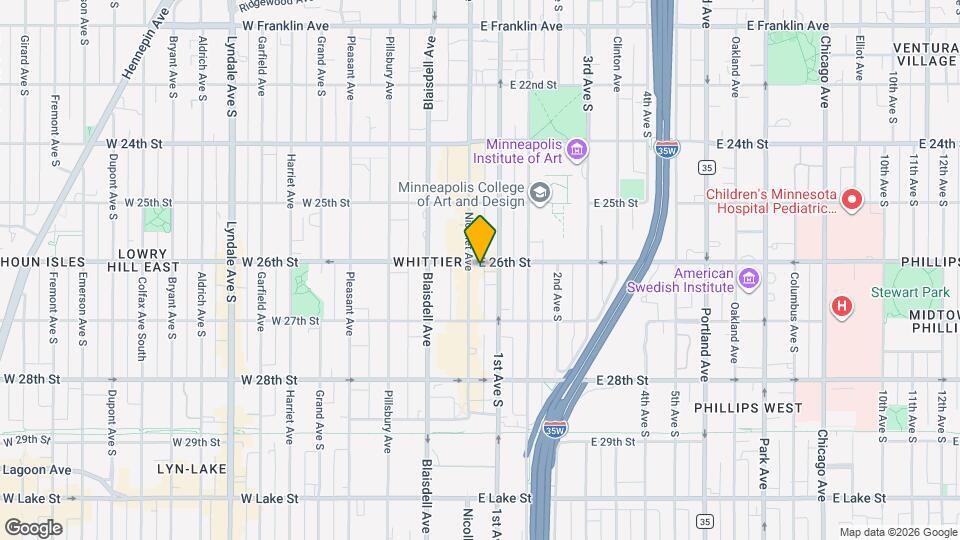 1 1/2 E 26th St Map and Location Details