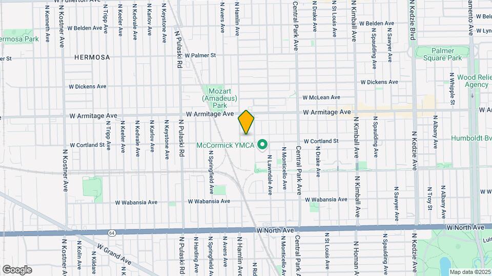 3750 W Cortland St Map and Location Details