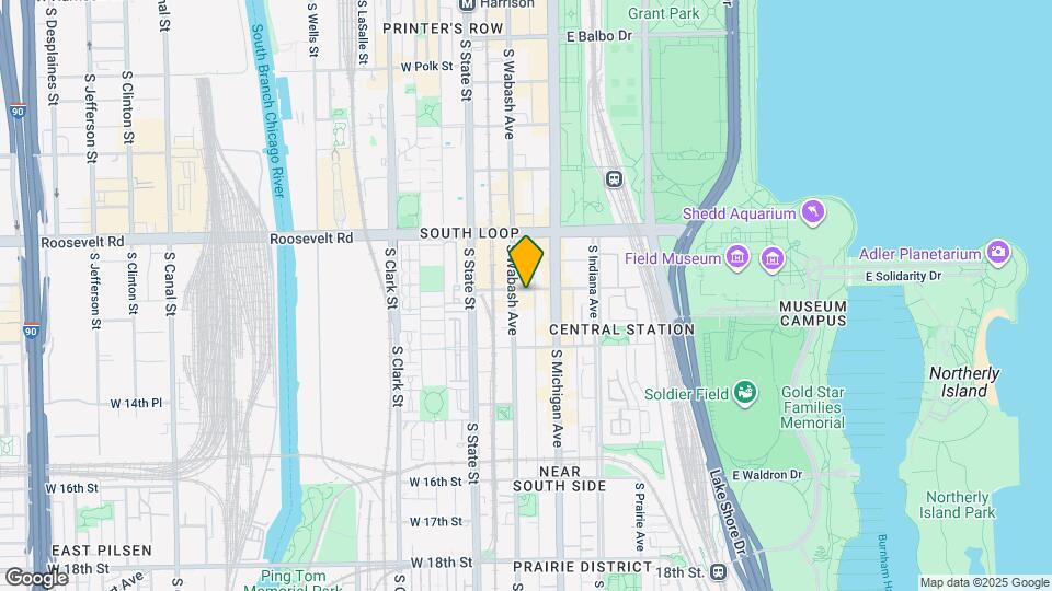 1301 S Wabash Ave Map and Location Details