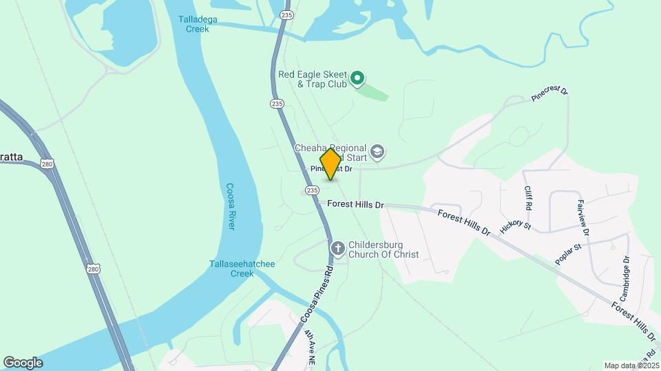 1300 Coosa Pines Dr Mapa y Detalles de la Ubicación