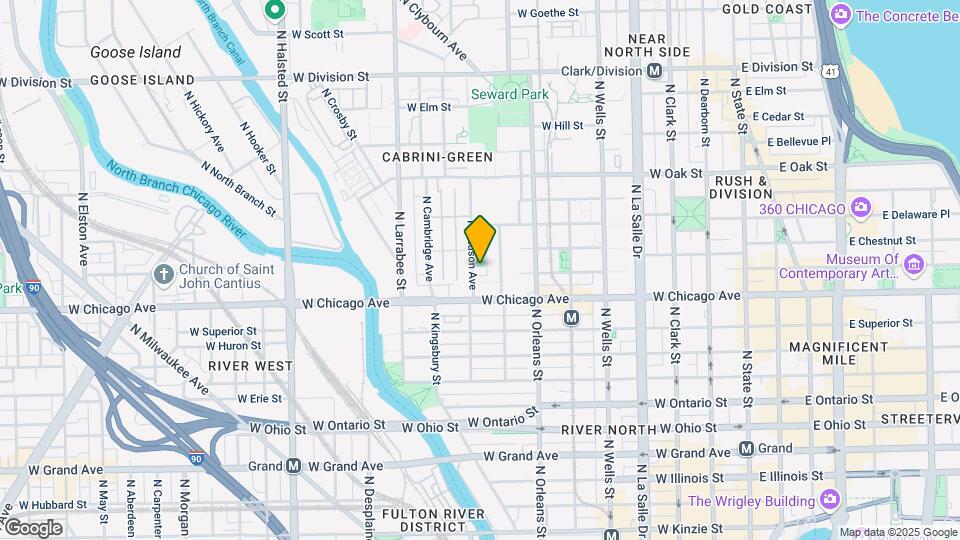 825 N Hudson Ave Map and Location Details