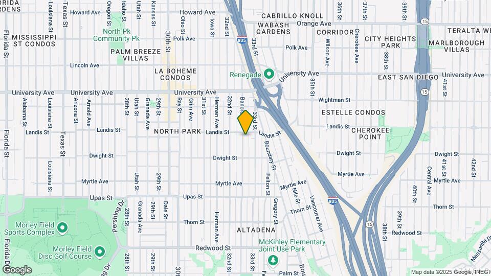 3677 Bancroft St Map and Location Details