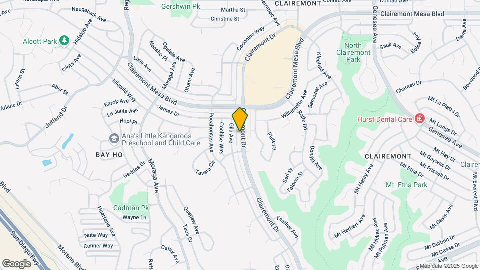 4538 Clairemont Dr Map and Location Details