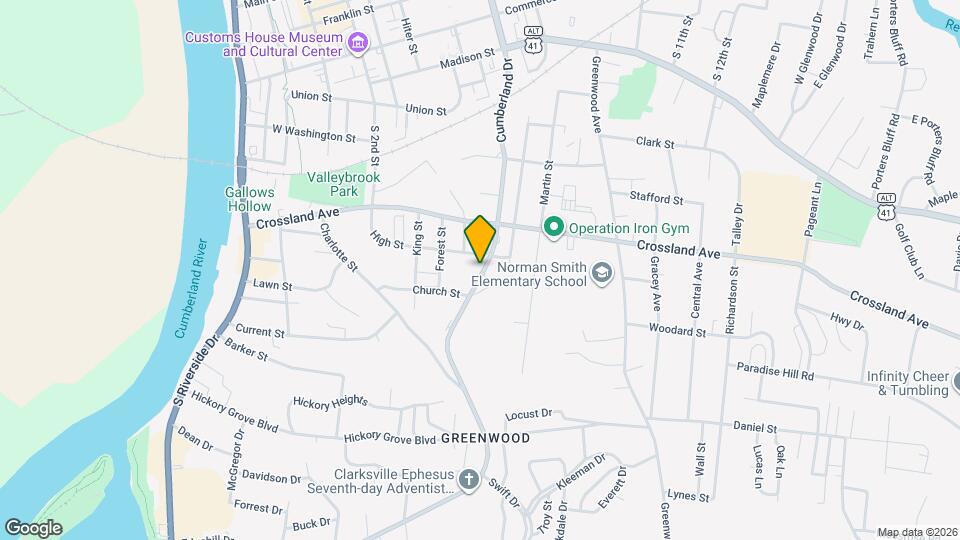 839 Cumberland Dr Map and Location Details