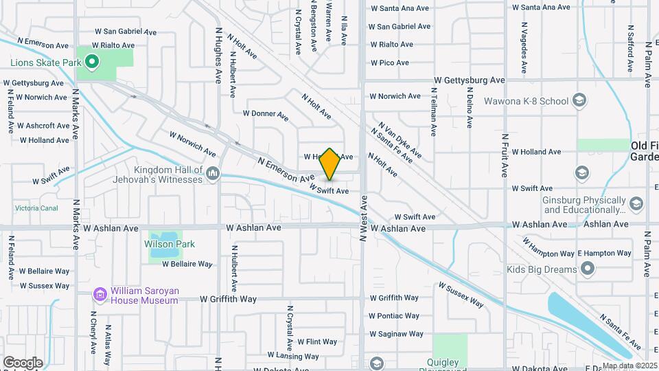 1490 W Swift Ave Map and Location Details
