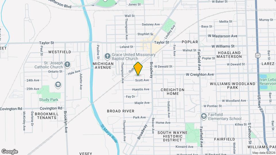 1236 Scott Ave Map and Location Details