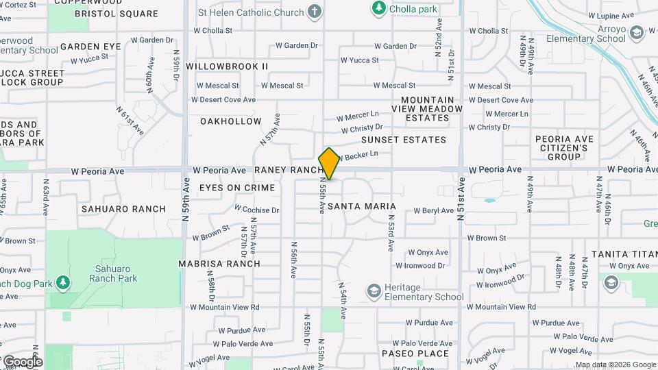 5439 W North Ln Map and Location Details