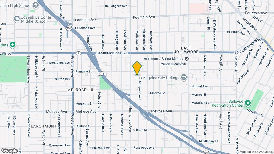 951 Mariposa Ave Mapa y Detalles de la Ubicación