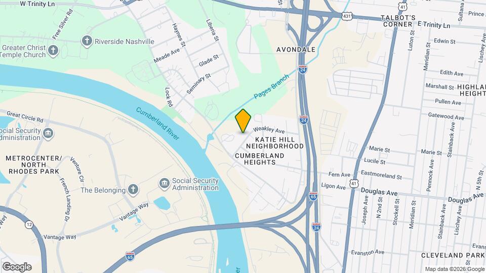 513B Weakley Ave Map and Location Details