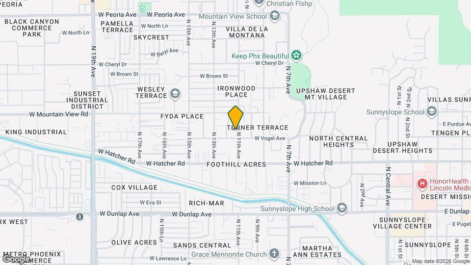 9610 N 11th Ave Map and Location Details