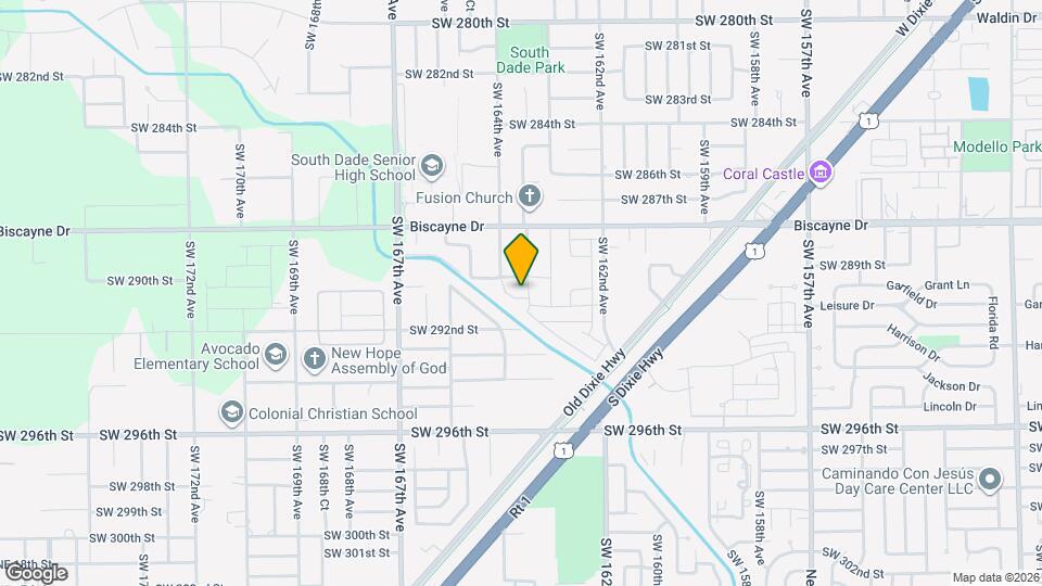 16343 SW 290th Terrace Map and Location Details