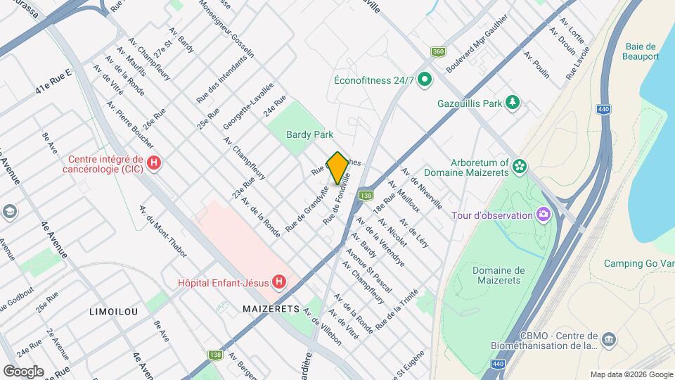 2105 De Fondville Rue Map and Location Details