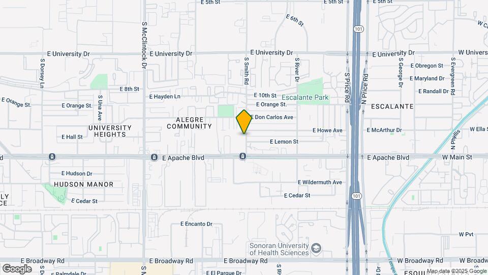 1218 S Smith Rd, Unit A Map and Location Details