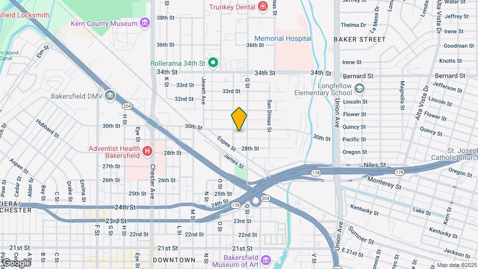 821-825 30th St Map and Location Details
