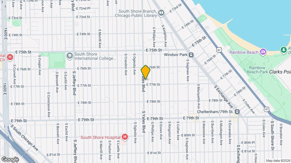 7649 S Yates Blvd Map and Location Details