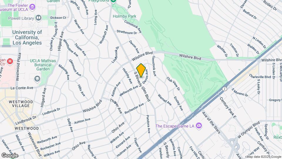 1274 S Beverly Glen Blvd Mapa y Detalles de la Ubicación