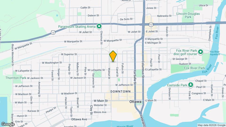 419 W Washington St Map and Location Details
