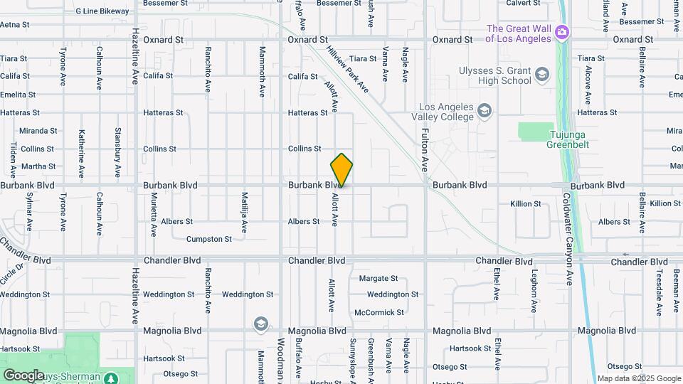 13518 Burbank Blvd Map and Location Details