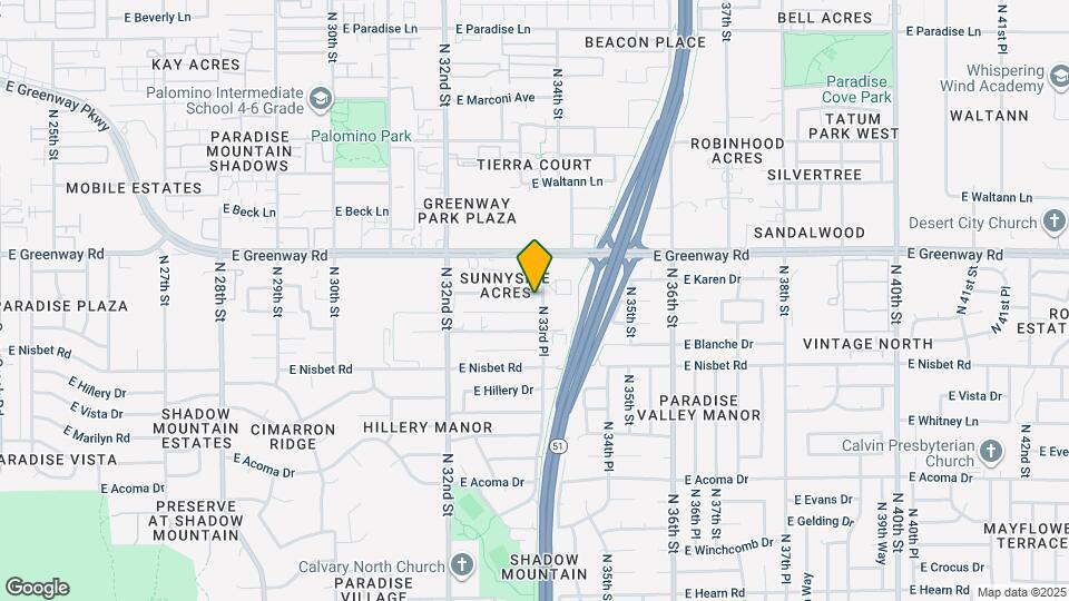 3329 E Greenway Ln Map and Location Details