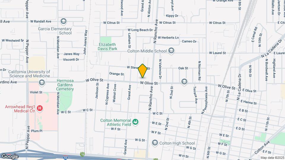 845 W Olive St Map and Location Details