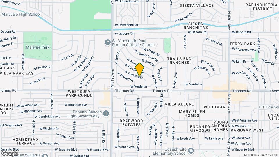 4905 W Catalina Dr Map and Location Details