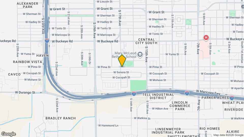 1647 W Pima St Map and Location Details