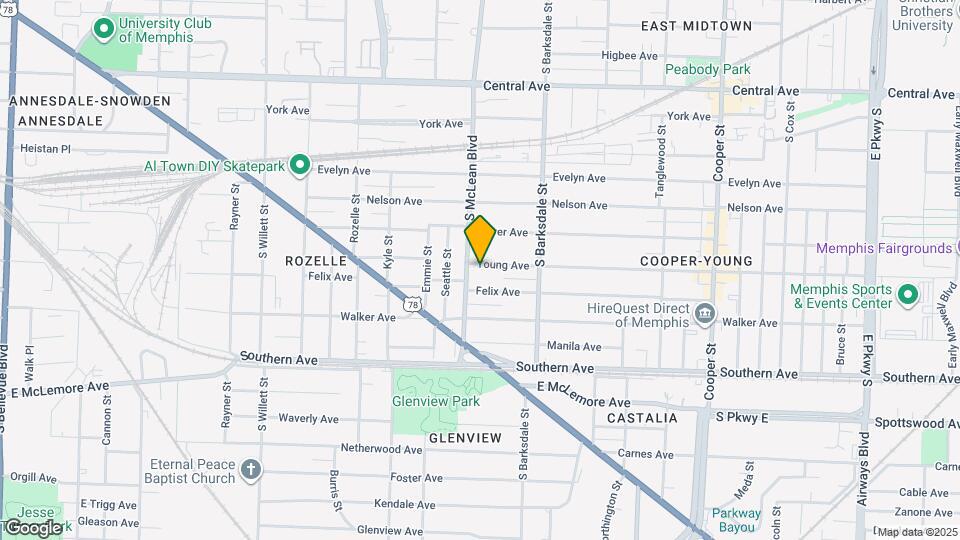 1835 Young Ave Map and Location Details