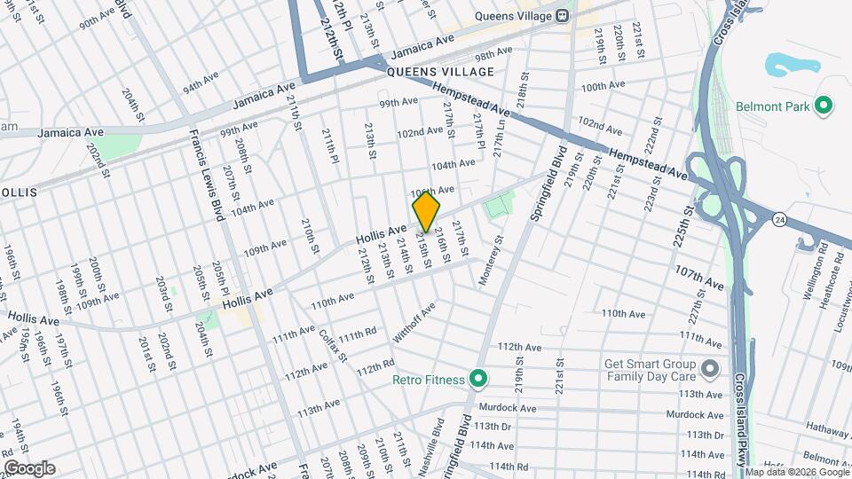 109-21 215th St Map and Location Details