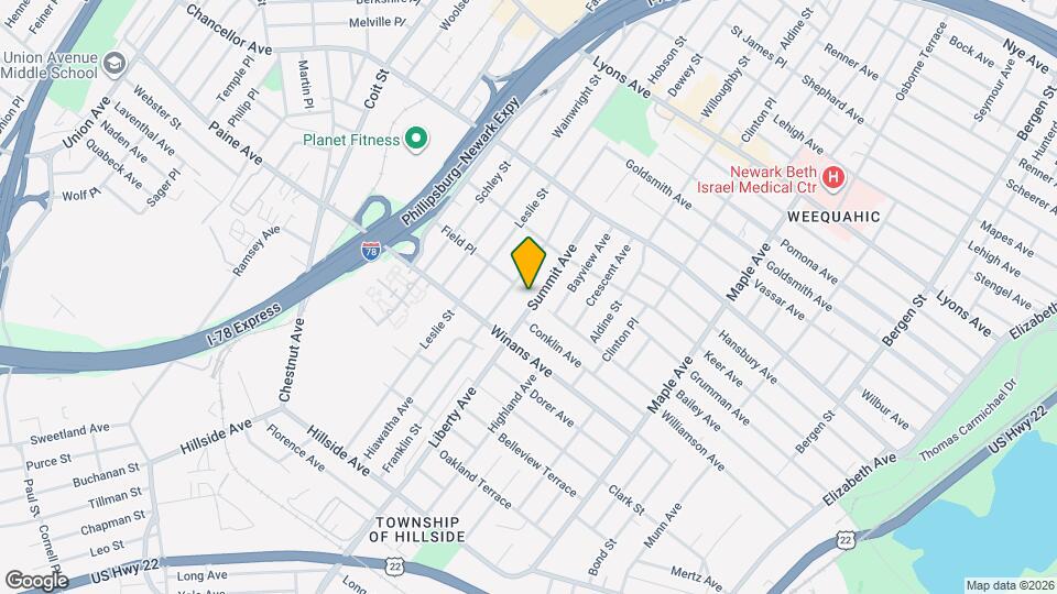 1580 Summit Ave Map and Location Details