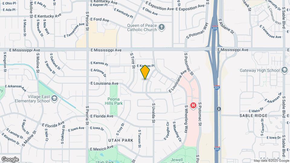 1245 S Uvalda St Map and Location Details