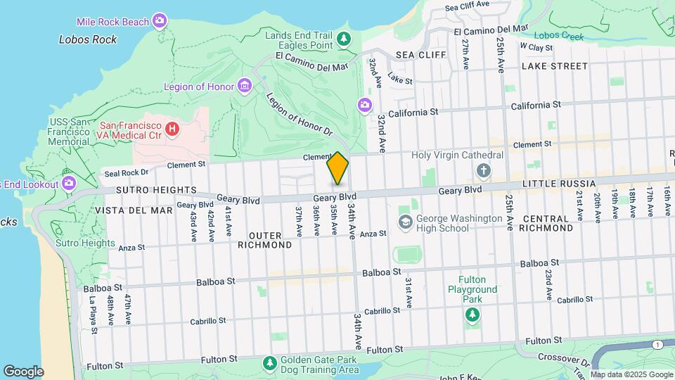 7046 Geary Blvd Mapa y Detalles de la Ubicación