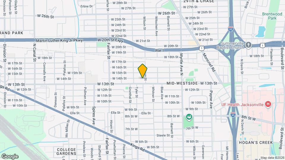 1552 W 14th St Map and Location Details