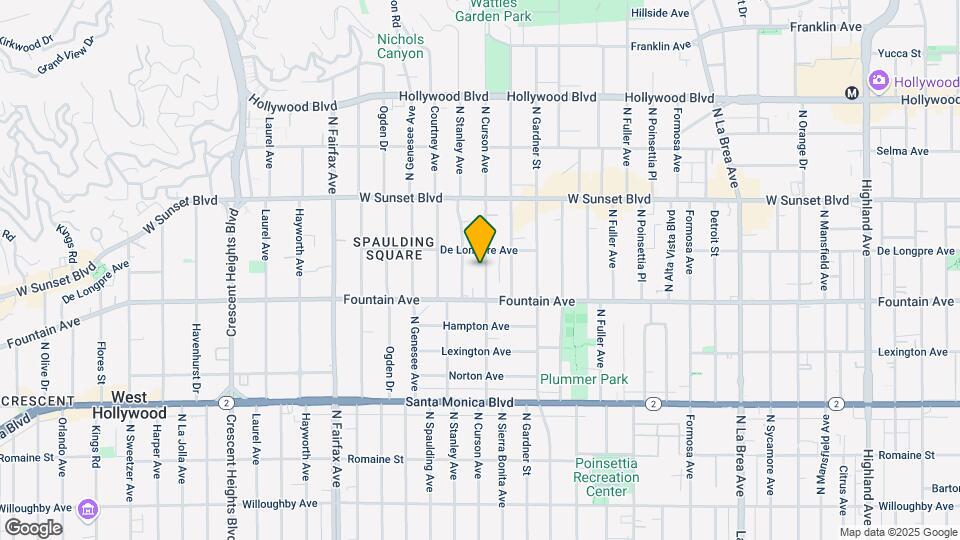 1337 N Curson Ave Mapa y Detalles de la Ubicación