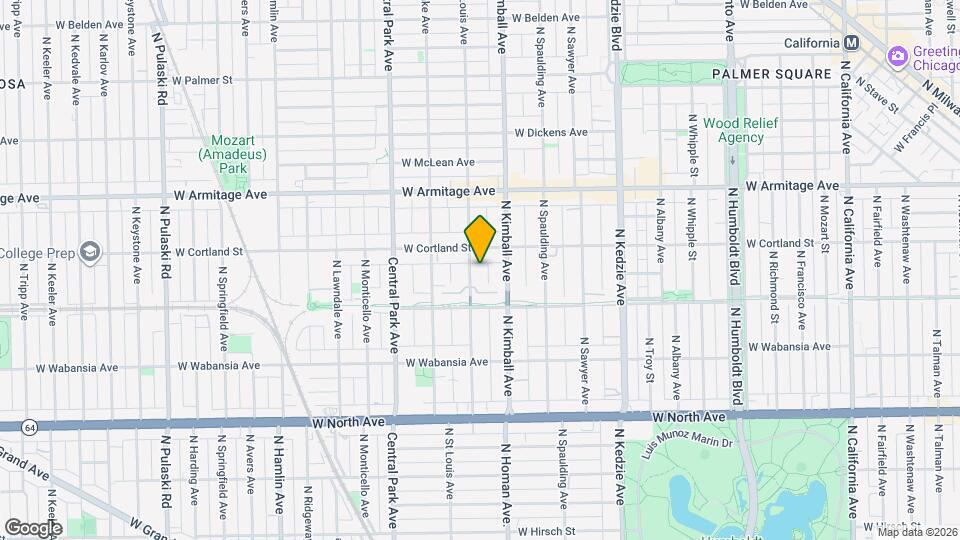 1835 N St Louis Ave Map and Location Details