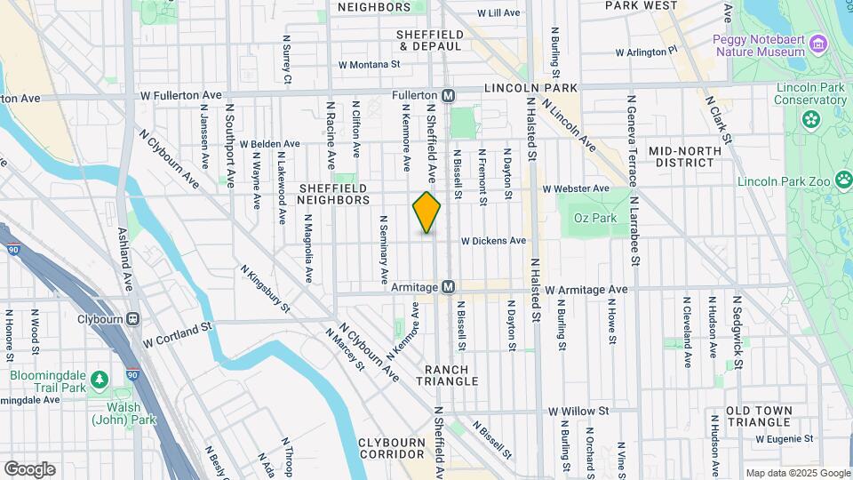 2100 N Sheffield Ave Mapa y Detalles de la Ubicación