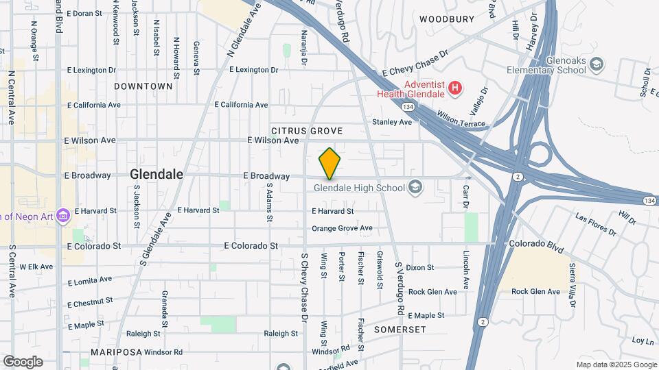 1236 E Broadway Map and Location Details