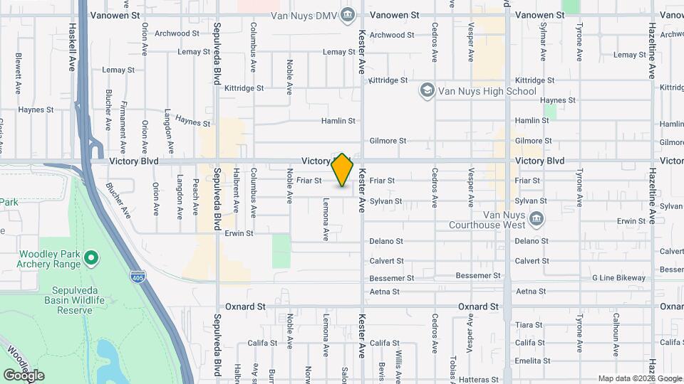 14933 Sylvan St Map and Location Details