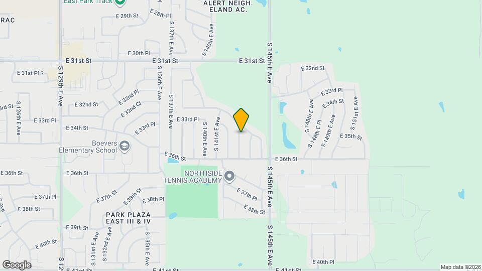 3317 S 143rd E Ave Mapa y Detalles de la Ubicación