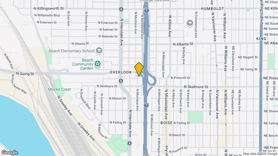 1229 N Prescott St Map and Location Details