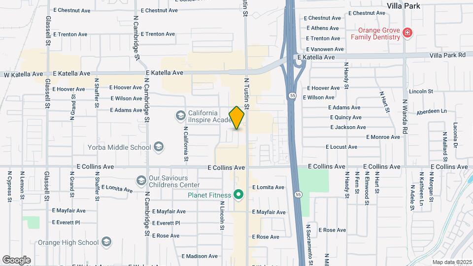 1031 N Shattuck Pl Map and Location Details