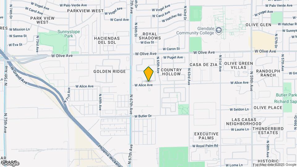 6601 W Lawrence Ln Map and Location Details