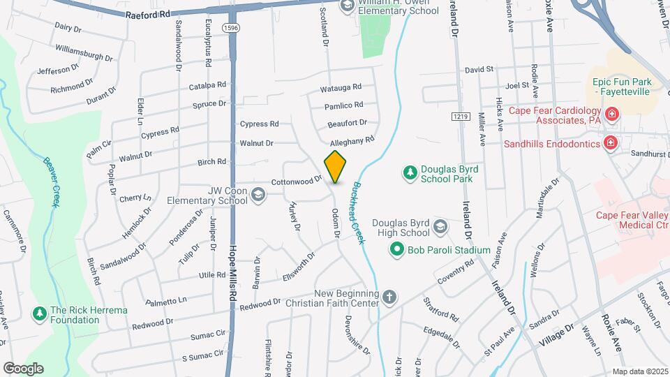 817 Odom Dr Map and Location Details