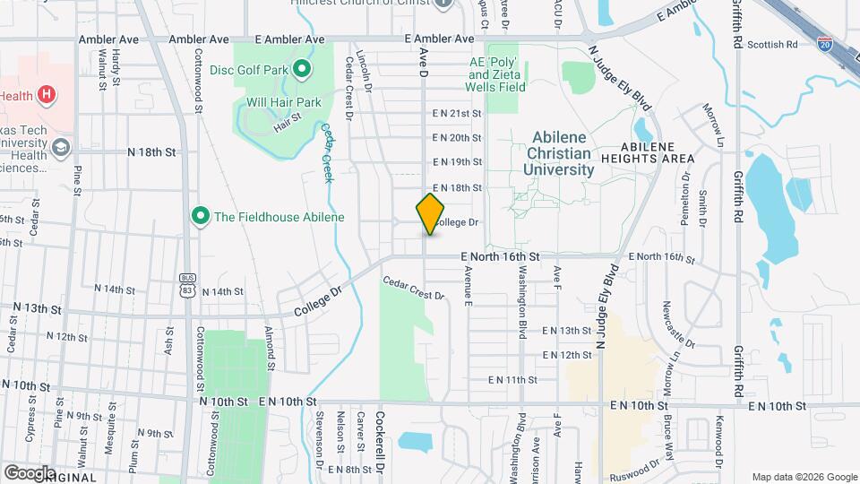 1617 Ave D Map and Location Details