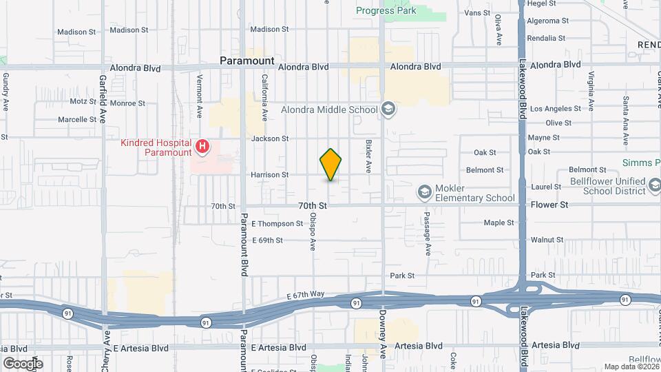 16616 Virginia Ave Map and Location Details