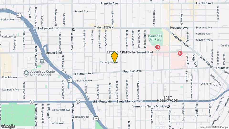 5128 De Longpre Ave, Unit 16 Mapa y Detalles de la Ubicación