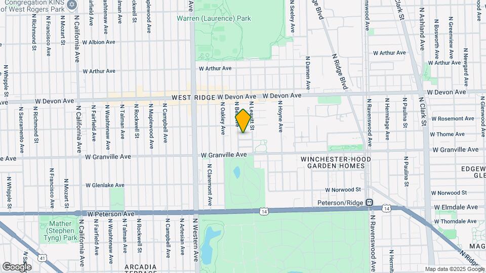 2218 W Thome Ave Mapa y Detalles de la Ubicación