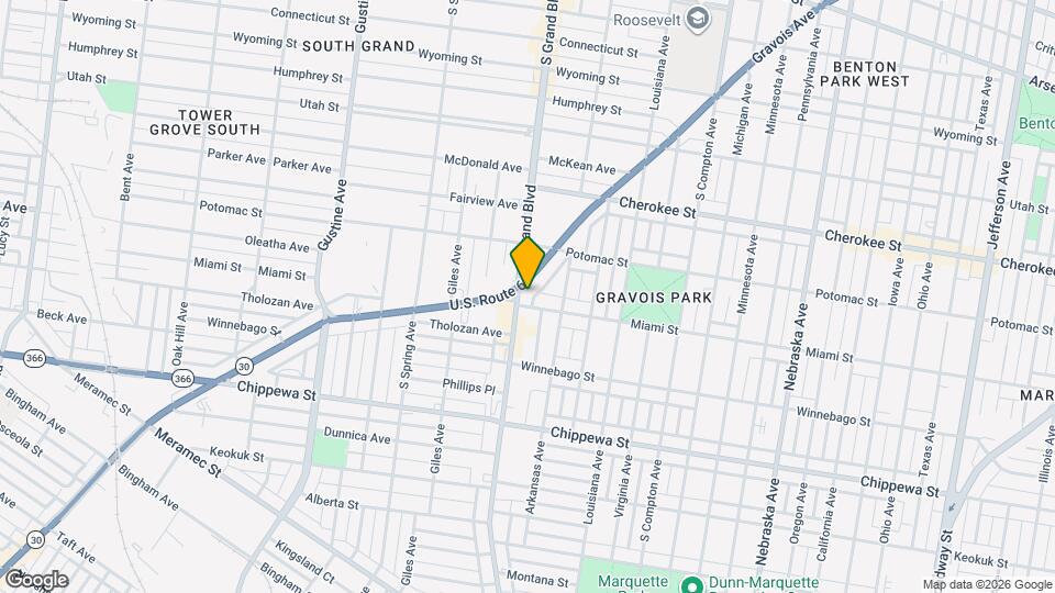 3548 S Grand Blvd Map and Location Details