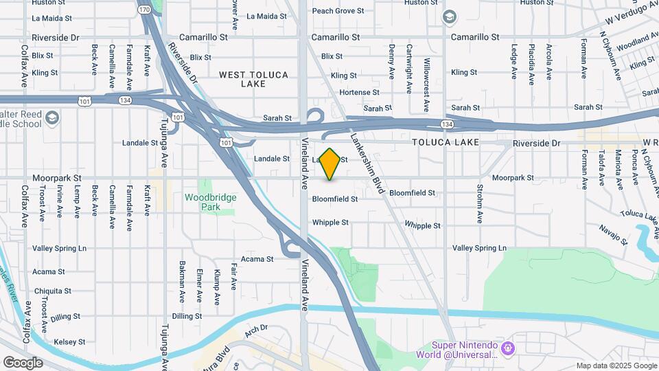 10920 Moorpark St Map and Location Details