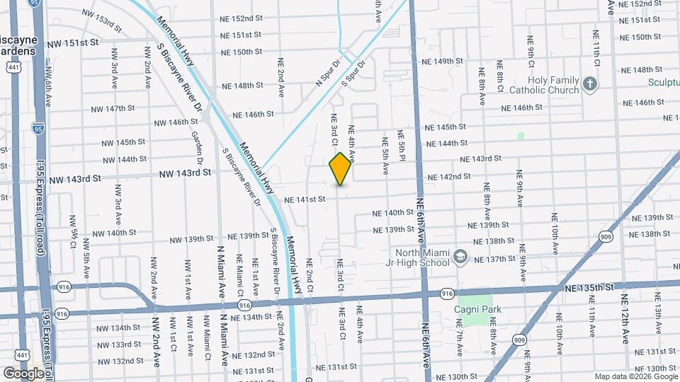 14141 NE 3rd Ct, Unit 14141 Map and Location Details