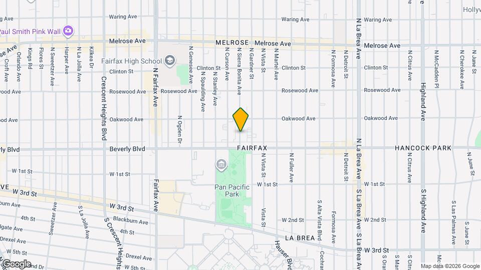 336 1/2 N Sierra Bonita Ave, Unit Upper Unit Mapa y Detalles de la Ubicación